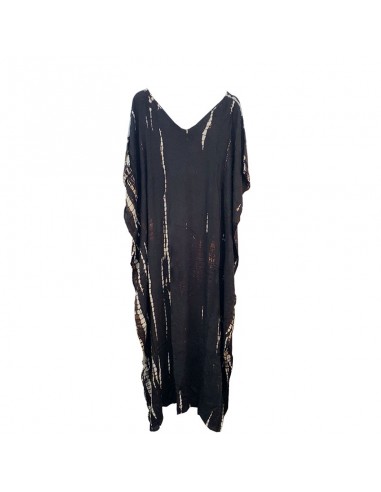 Schwarz und braun Kaftan Stil langes Kleid Boho