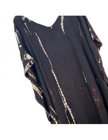 Black and brown caftan style long dress boho