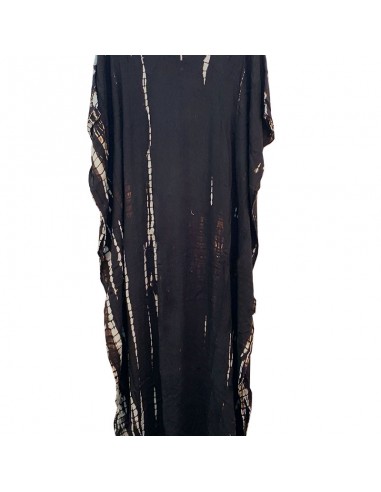 Black and brown caftan style long dress boho