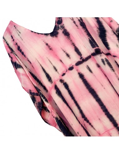 Rosa und schwarzes langes Kleid Kaftan Stil Boho