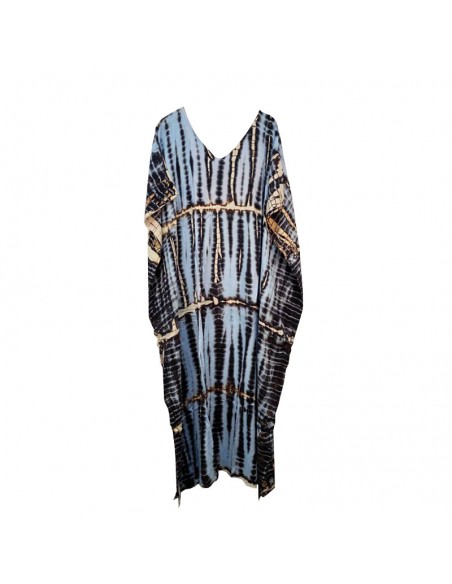 Hemelsblauwe lange jurk caftan stijl boho