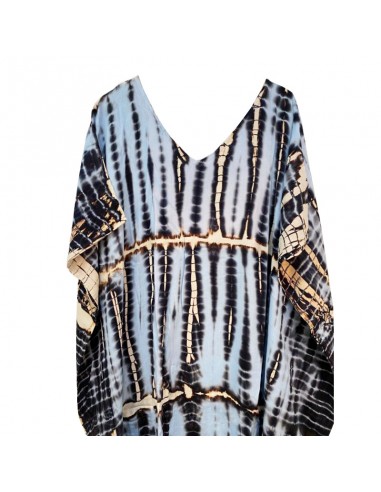 Robe longue bleu ciel style caftan boho