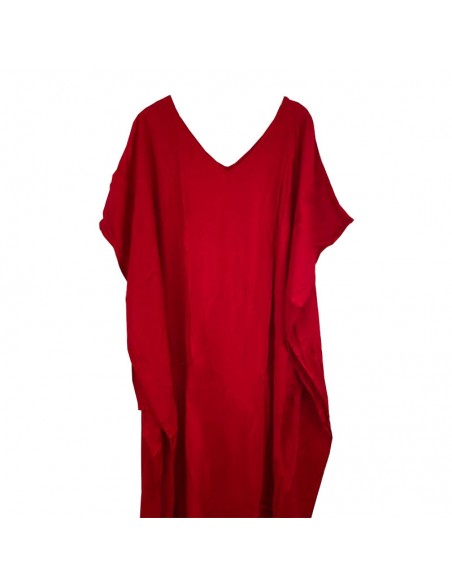 Rotes langes Kleid Kaftan Stil Boho