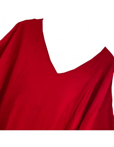 Robe longue rouge style caftan boho