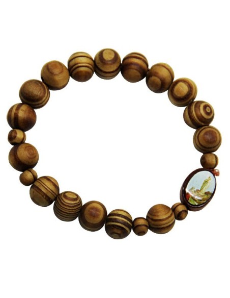 Elastisches Naturholzarmband aus Tenainierholz