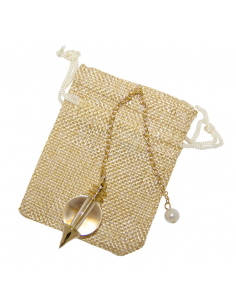 Pendulum Sephroton gilded in stone - rock crystal