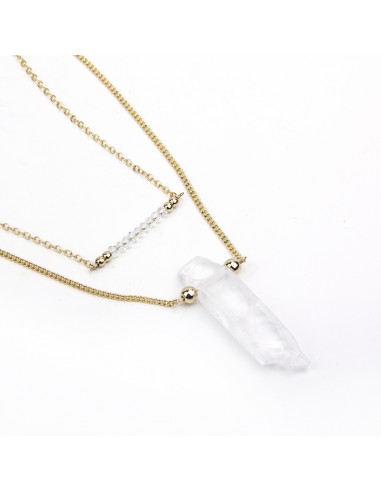 Bergkristal ketting - 2 rijen