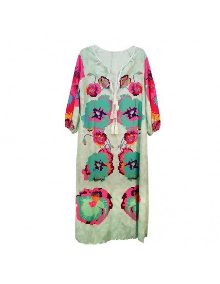 Flowery Boho dress - Pansies