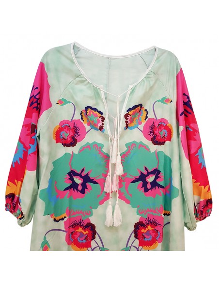 Bloemrijke Boho jurk - Viooltjes