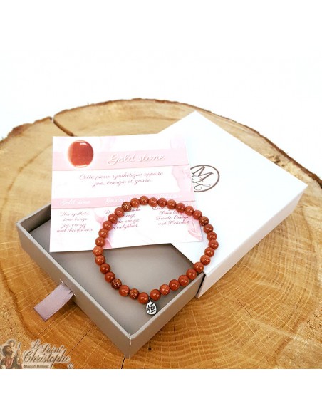 Gold Stone bracelet - stone of joy