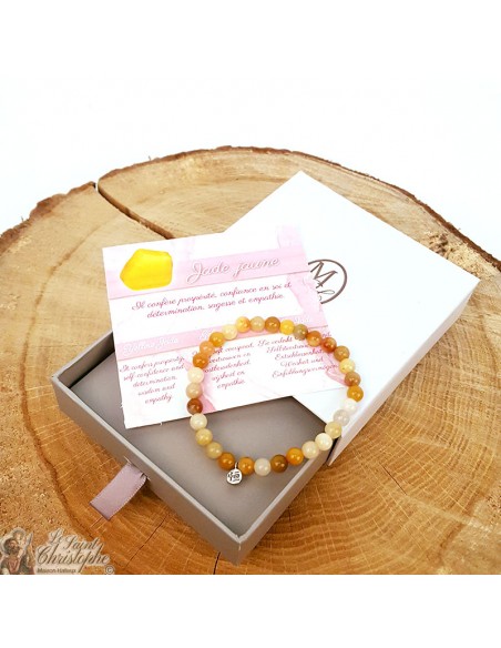 Bracelet en Jade Jaune - pierre de la confiance en soi