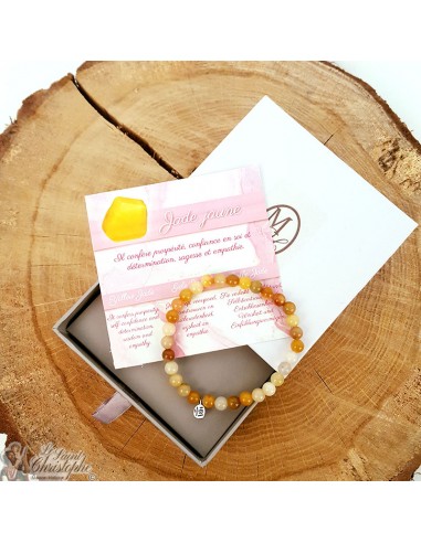 Bracelet en Jade Jaune - pierre de la confiance en soi
