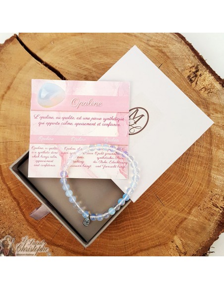 Bracelet en Opaline - pierre du calme