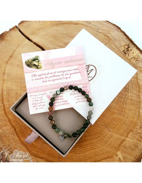 Indiase Agaat armband - steen van moed