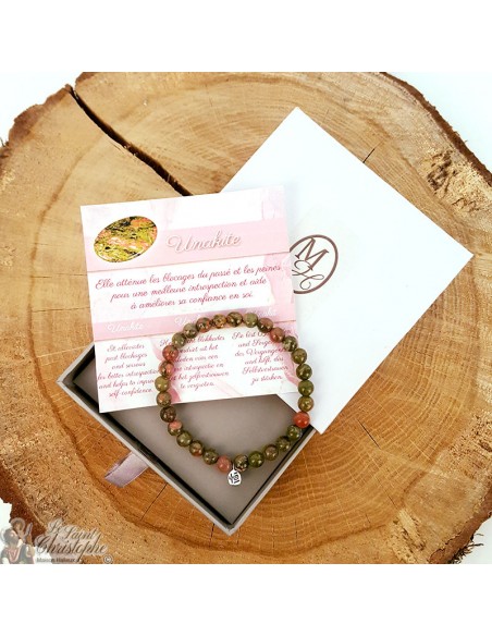 Bracelet en Unakite - pierre de l'introspection