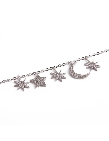 Armband Mondsichel Sterne Zirkon