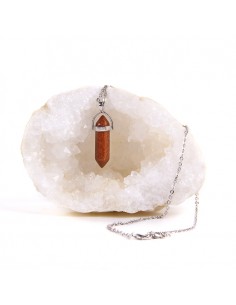 Golden Sandstone Pendant Necklace