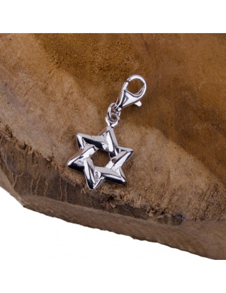 Pendant star of David charm - silver 925