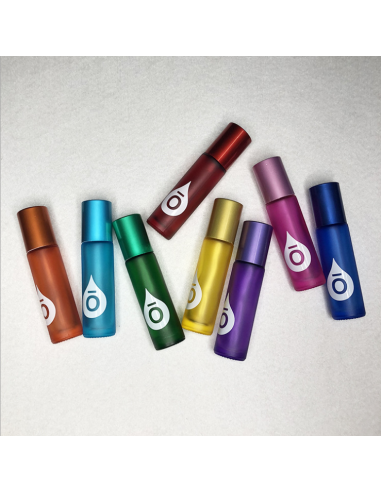 Bouteille roller en verre fumé couleur