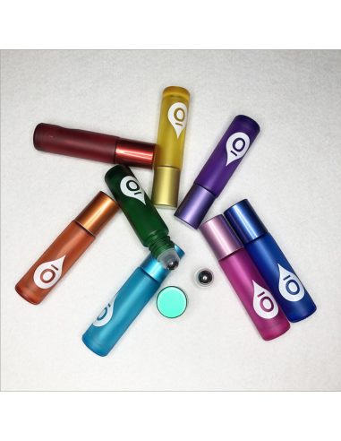 Bouteille roller en verre fumé couleur
