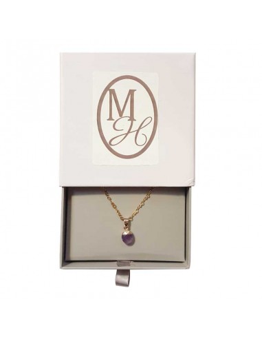Collier avec pendentif larme facettée - Améthyste