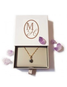 Collier avec pendentif larme facettée - Labradorite