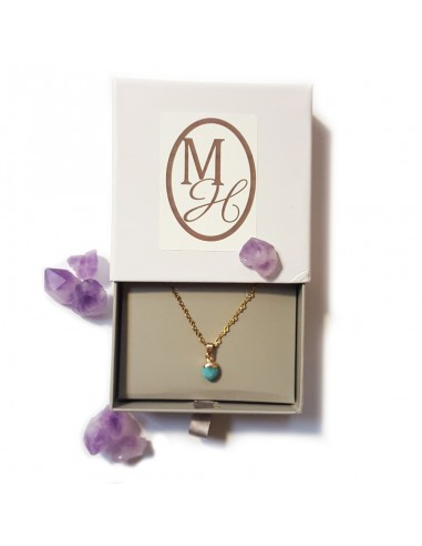 Ketting met gefacetteerde druppelvormige hanger - Blauwe Jaspis