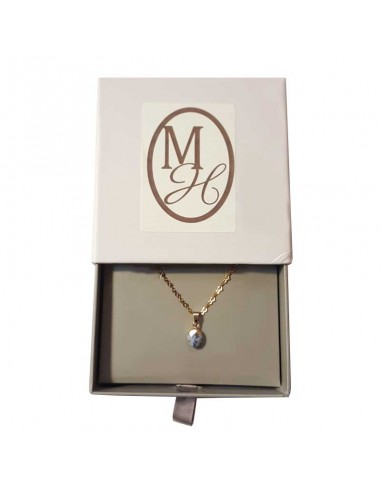 Collier avec pendentif larme facettée - Sodalite