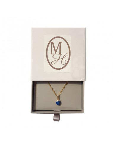 Collier avec pendentif larme facettée - Lapis-lazuli