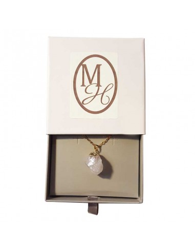 Collier avec pendentif pierre brute - Cristal de roche