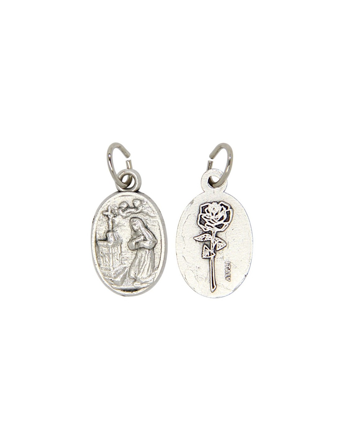 Médaille Sainte Rita métal argenté