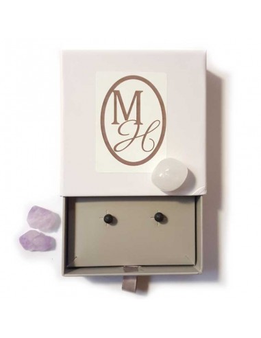 925 zilveren oorbellen 6 mm ronde kralen - lavasteen