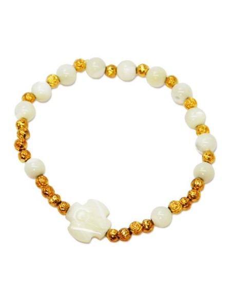 Armband tien parelmoer kralen