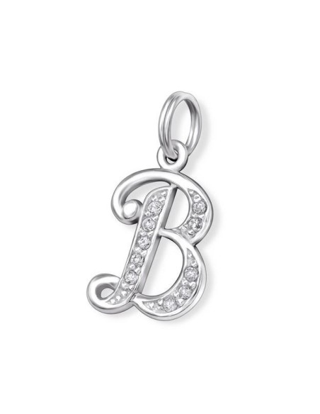 Anhänger Buchstabe B Kristallsilber 925