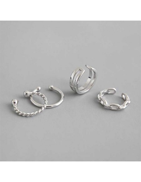 Oorbellen zonder gat in zilver 925