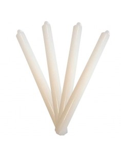 Bougies MH blanches colorées dans la masse - lot 4 pcs