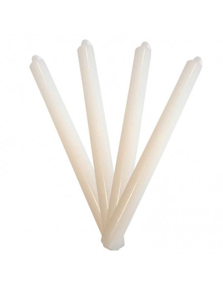 Bougies MH blanches colorées dans la masse - lot 4 pcs