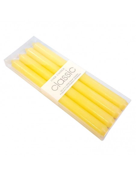 MH candles yellow colored in the mass - set of 4 pcs
