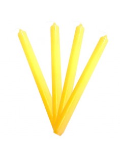 Bougies MH jaune colorées dans la masse - lot 4 pcs