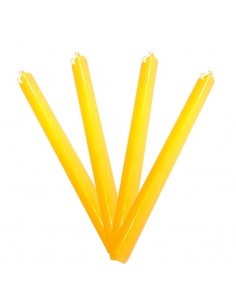 MH candles chick yellow colored in the mass - set of 4 pcs