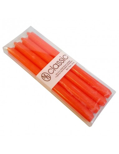 MH-Kerzen orange durchgefärbt - Set 4 Stk.