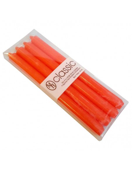Bougies MH oranges colorées dans la masse - lot 4 pcs