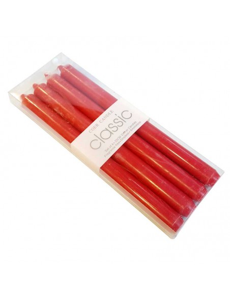 MH candles burgundy colored in the mass - set of 4 pcs