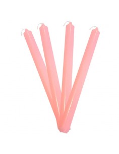 Candles MH candle pink colored in the mass - set of 4 pcs