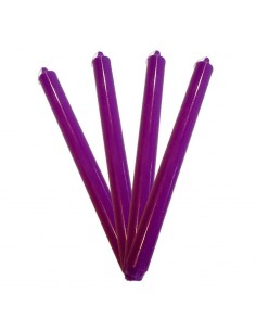 Bougies MH violettes colorées dans la masse - lot 4 pcs