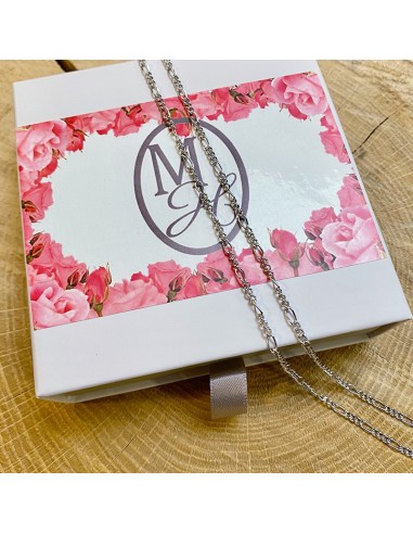 Figaro ketting in zilver 925 gerhodineerd - 45 cm