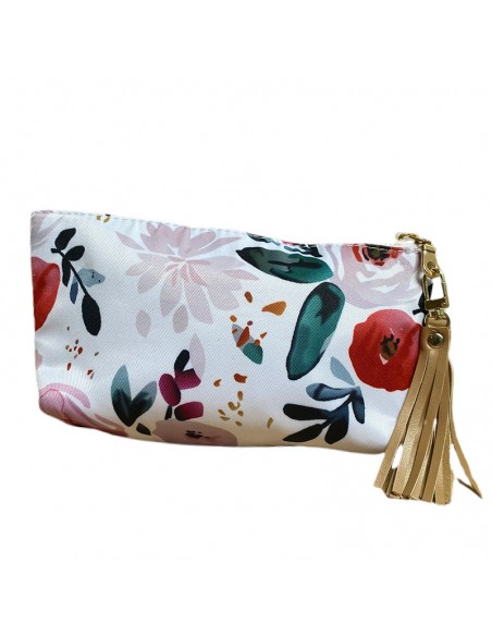 Storage pouch for essential oils bottles - ochre pompom