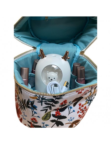 Travel pouch for essential oil diffuser and bottles