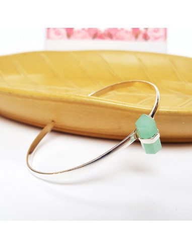 Bracelet aqua chalcedony silver 925