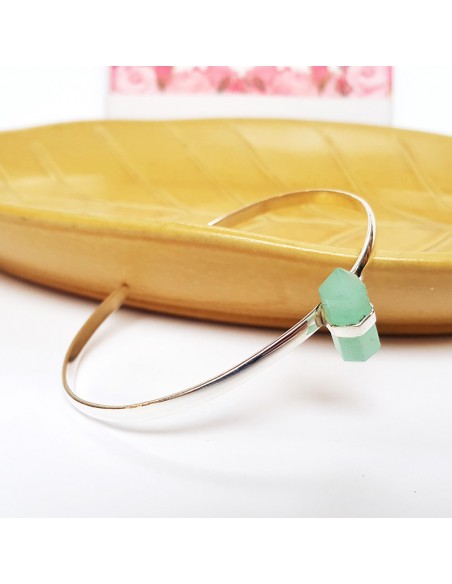 Bracelet aqua chalcedony silver 925